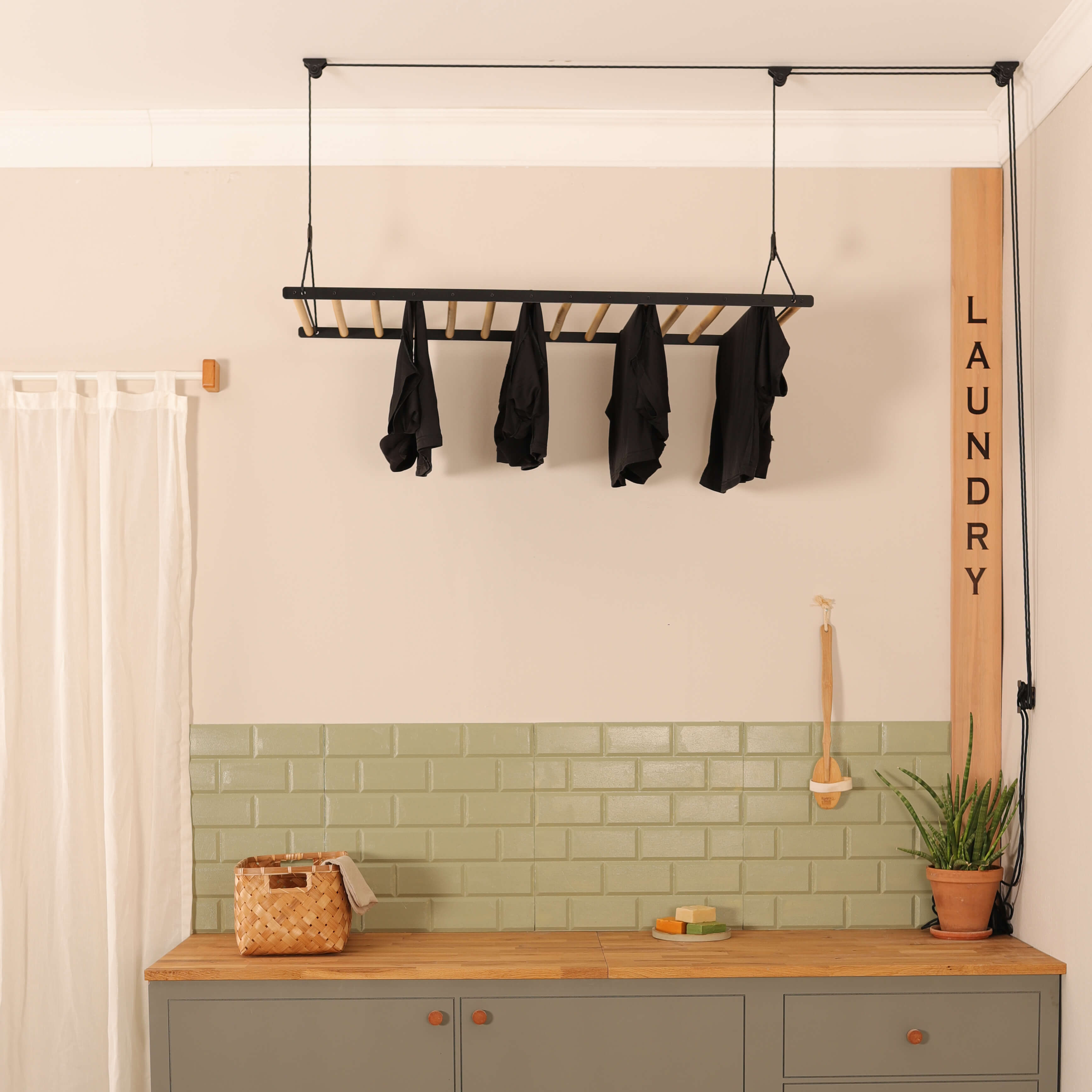 Ceiling Mounted Clothes Drying Rack